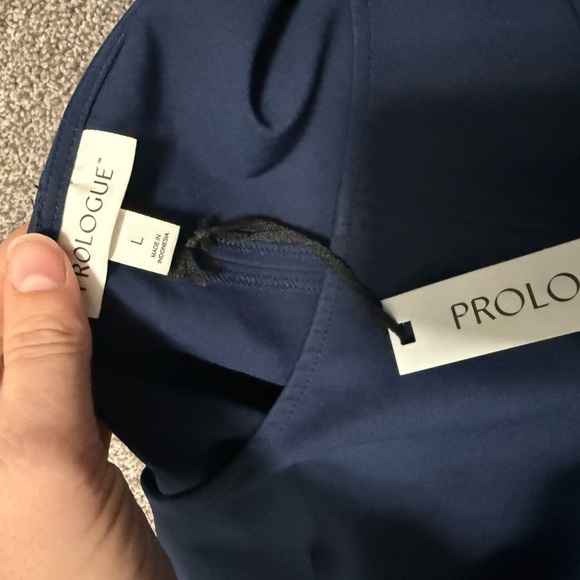 Prologue Navy Blue Tie Waist Flowy Tunic Dress Sz L - Picture 5 of 5